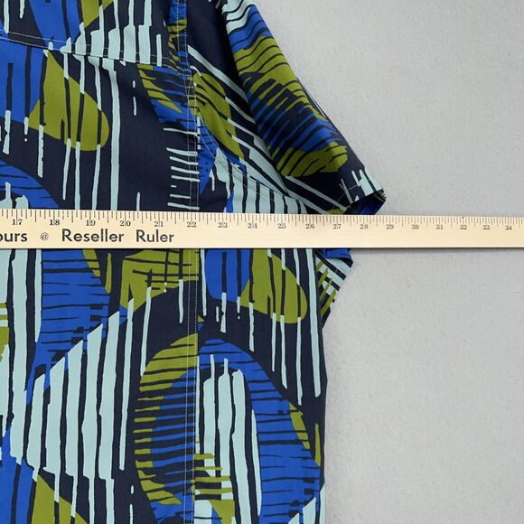 REI Co-op Shirt Womens 2XL Blue Green Abstract Print Lightweight Stretch Hiking - Picture 13 of 15